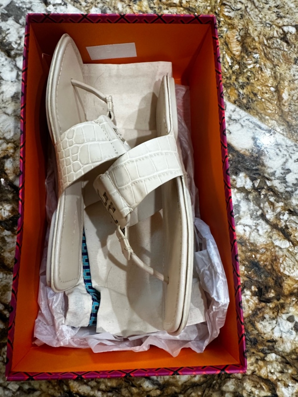 Tory Burch Cream Georgia Sandals - Picture 5 of 6